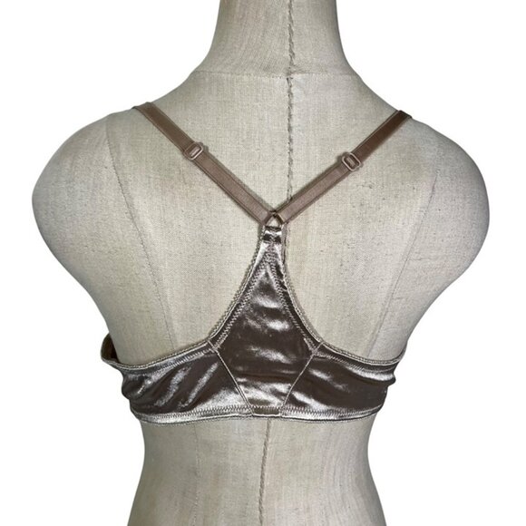 Victoria's Secret bra 36B gold satin padded removeable pads racerback 2006 - Picture 4 of 9
